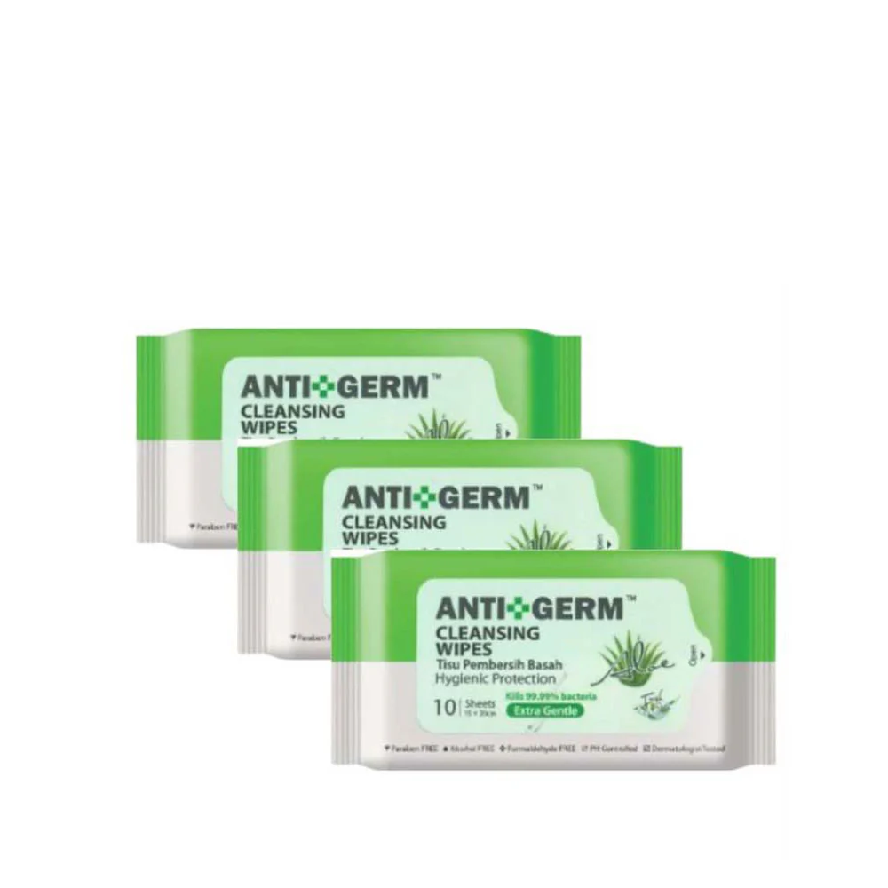 ANTIGERM FRESH ALOE WIPES 10SX3