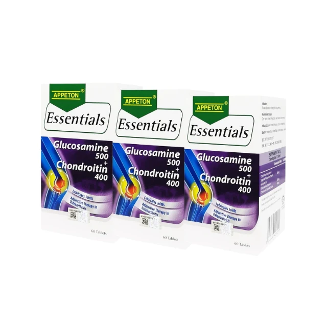 APPETON ESSENTIALS GLUCOSAMINE 500MG W/ CHONDROITIN 60SX3