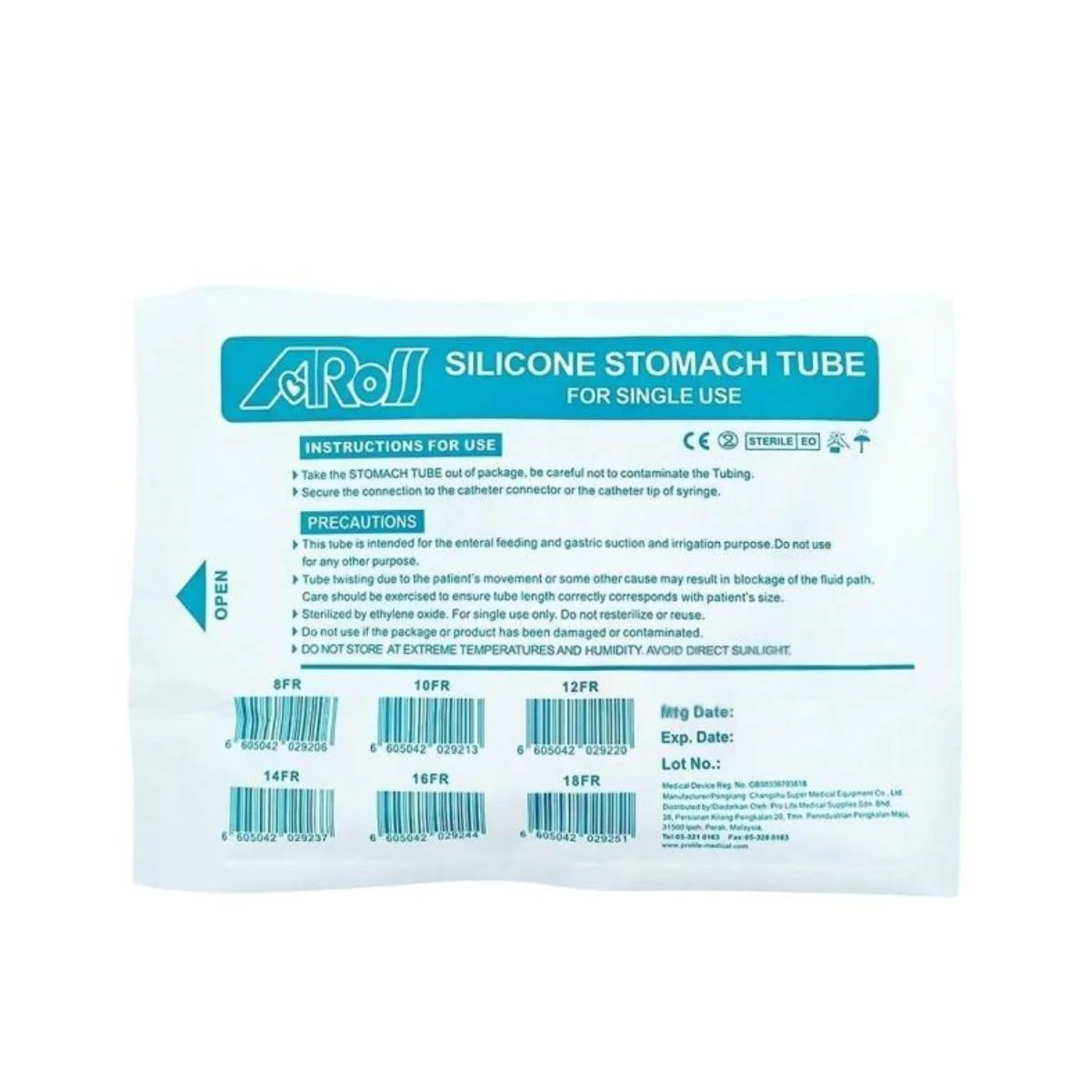 AROS SILICON RYLES TUBE SIZE 16FG