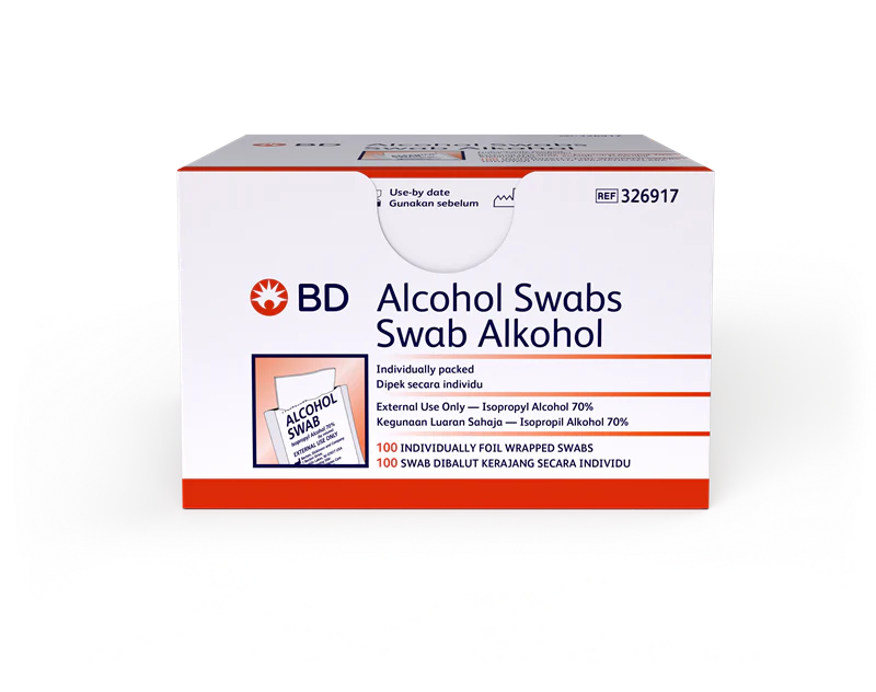 BD ALCOHOL SWABS 2SX50
