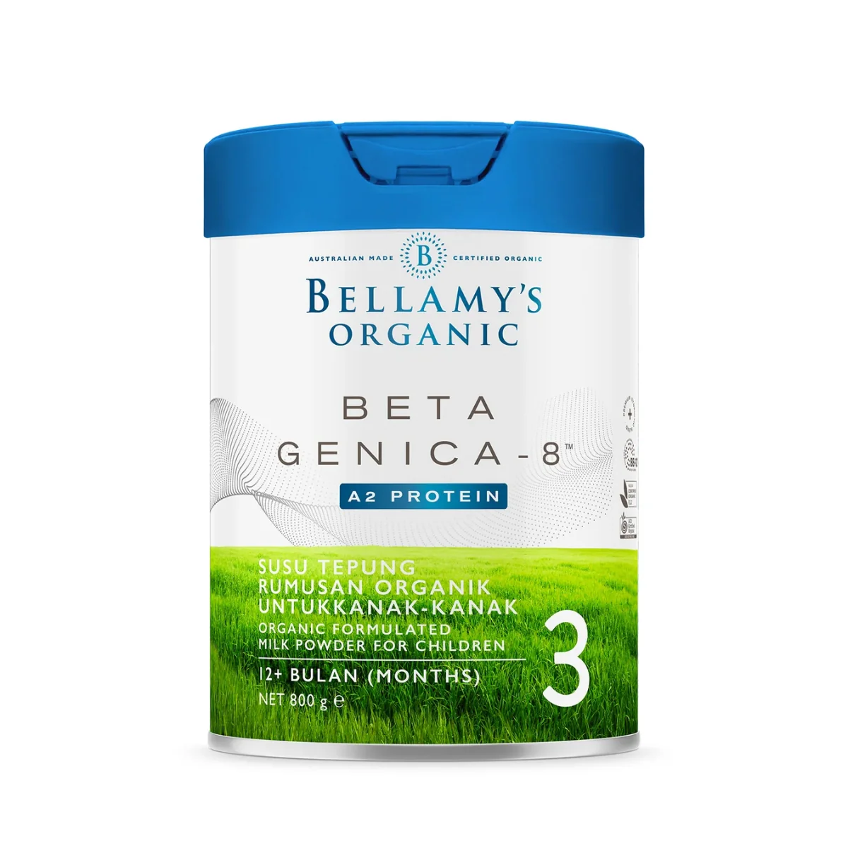 BELLAMYS ORGANIC STEP 3 BETA GENICA-8 TODDLER MILK 800G