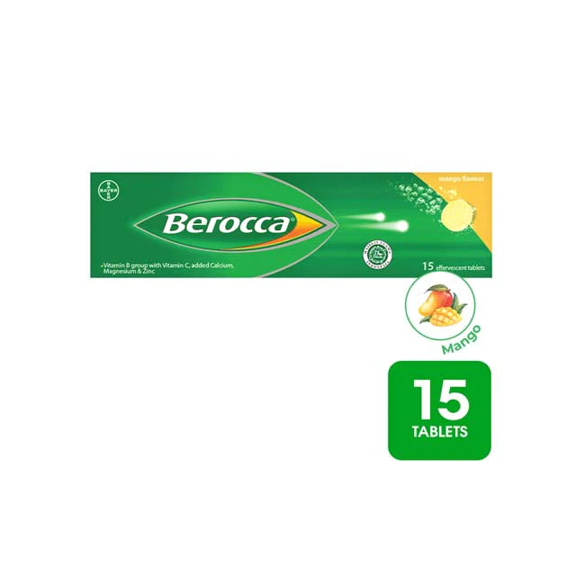 BEROCCA EFFERVESCENT MANGO 15S