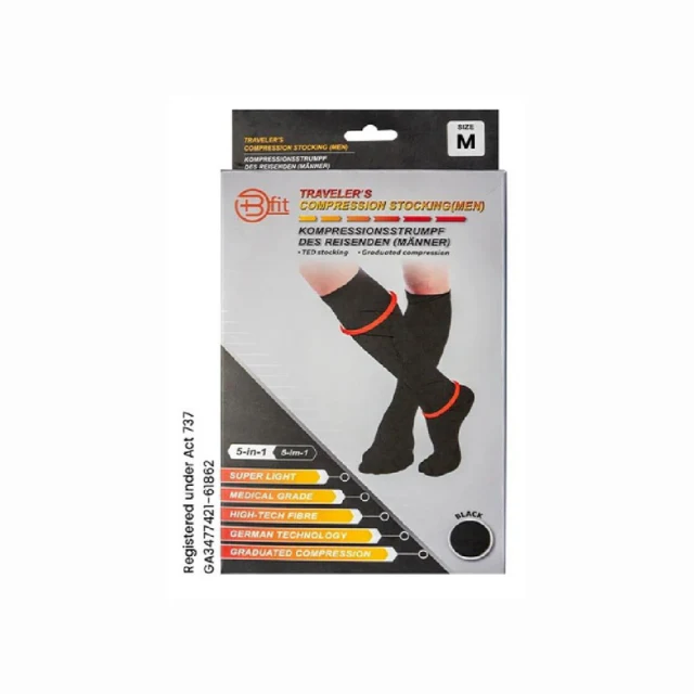 BFIT 5IN1 S162 TRAVEL COMPRESSION SOCK FOR MEN M