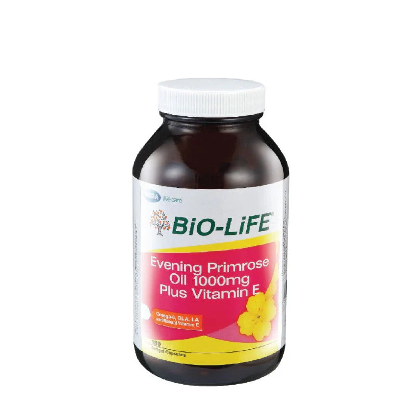 Bio-Life Evening Primrose Oil 1000Mg Plus Vitamin E 180S