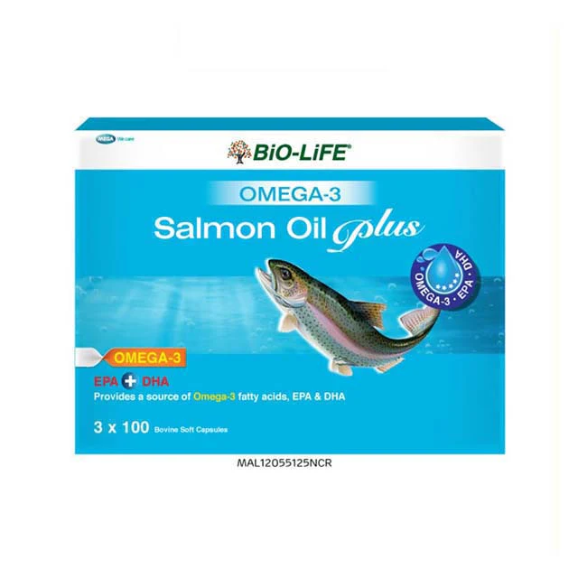 BIO-LIFE SALMON OIL PLUS CAP 100SX3 (GLASS BOTTLE)