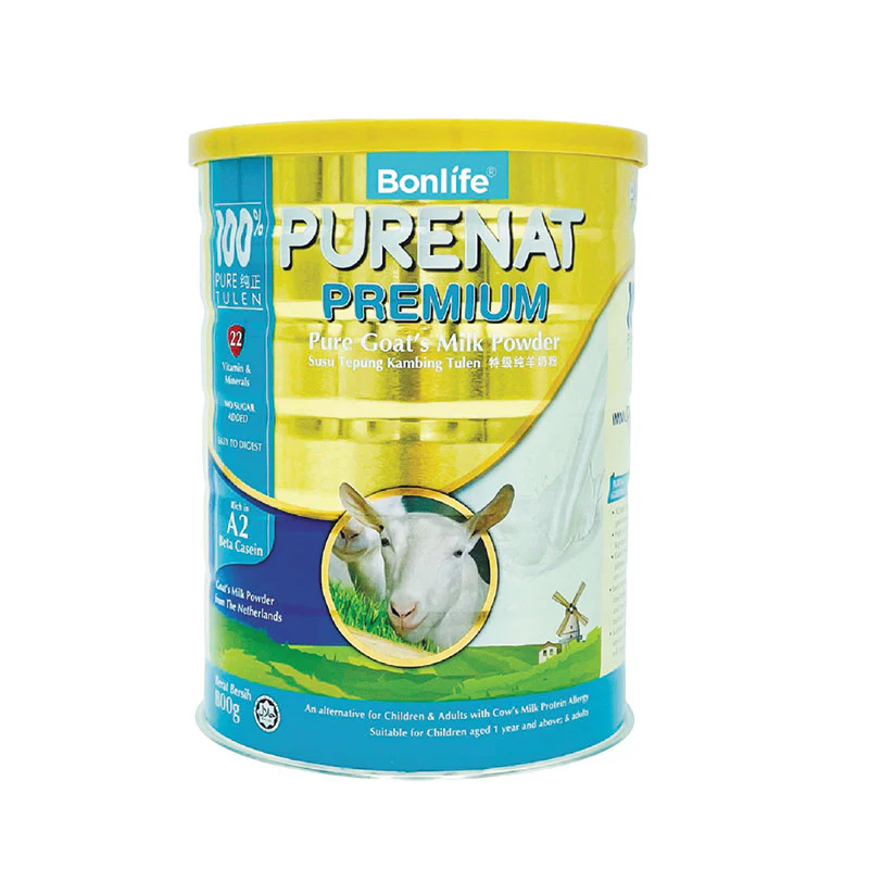 BONLIFE PURENAT PREMIUM GOAT MILK POWDER 800G (BC)