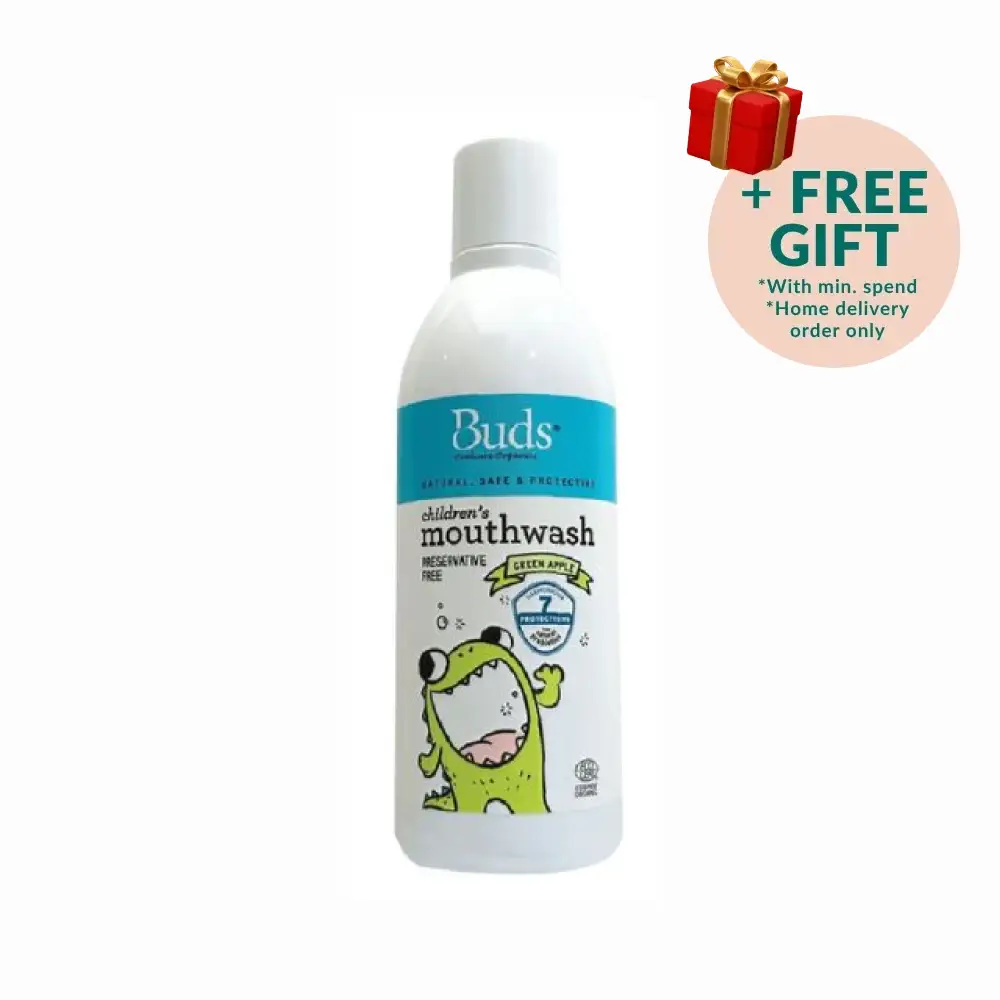 BUDS CHILDREN MOUTHWASH GREEN APPLE 300ML