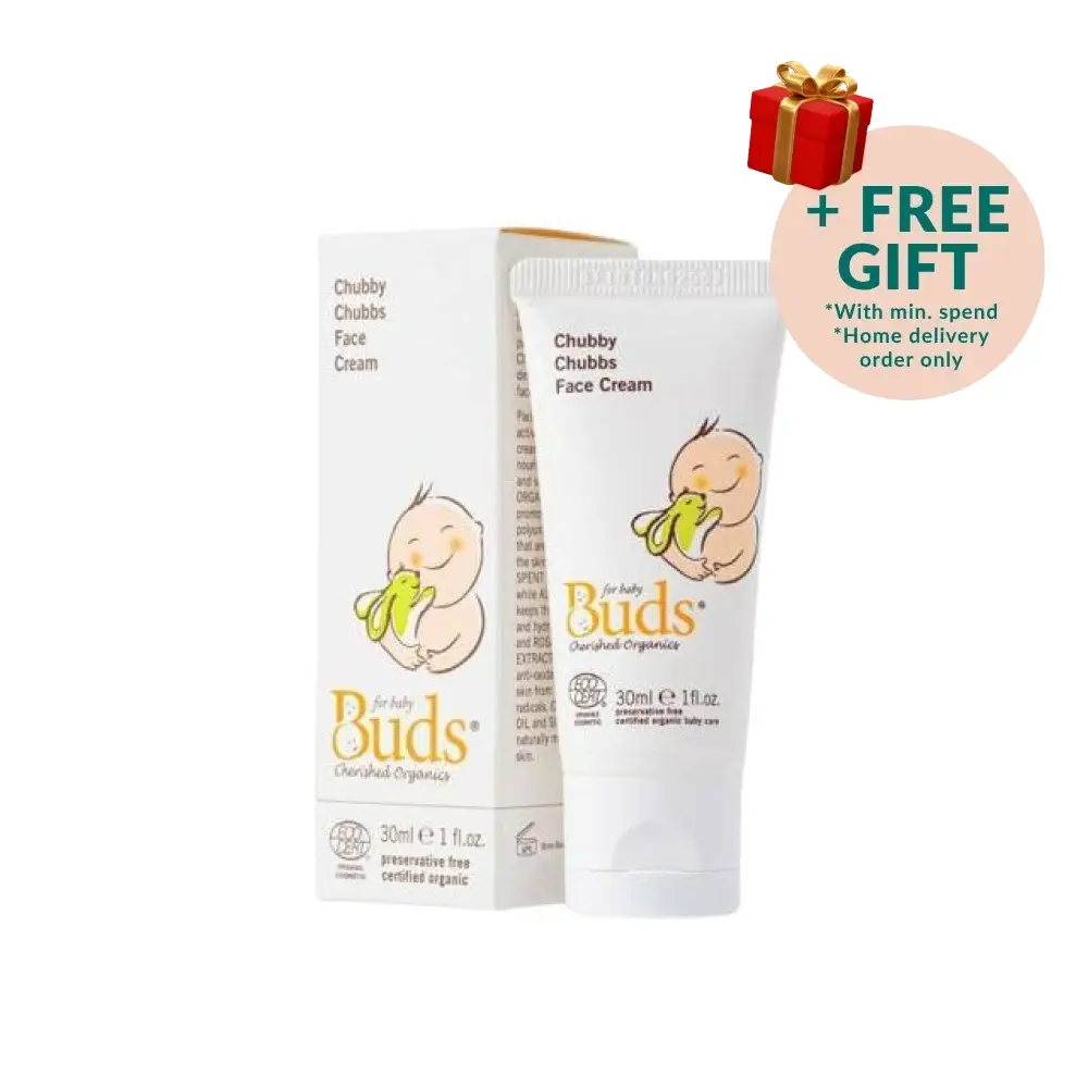 BUDS FOR BABY CHERISHED ORGANICS CHUBBY CHUBBS FACE CREAM 30ML