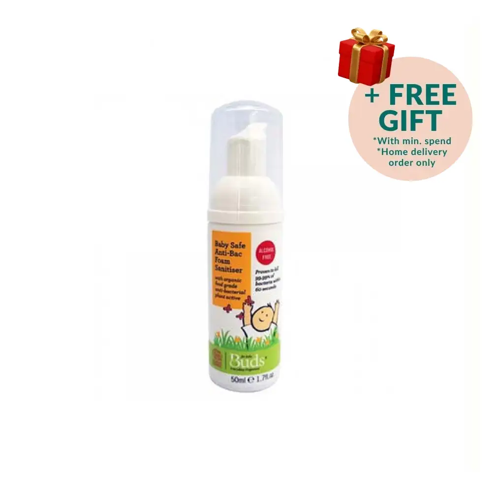 BUDS FOR BABY SAFE ANTI-BAC FOAM SANITISER 50ML