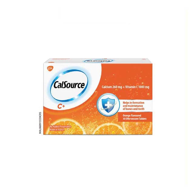 CALSOURCE EFF TAB CALCIUM 260MG+VIT C 1G 30S