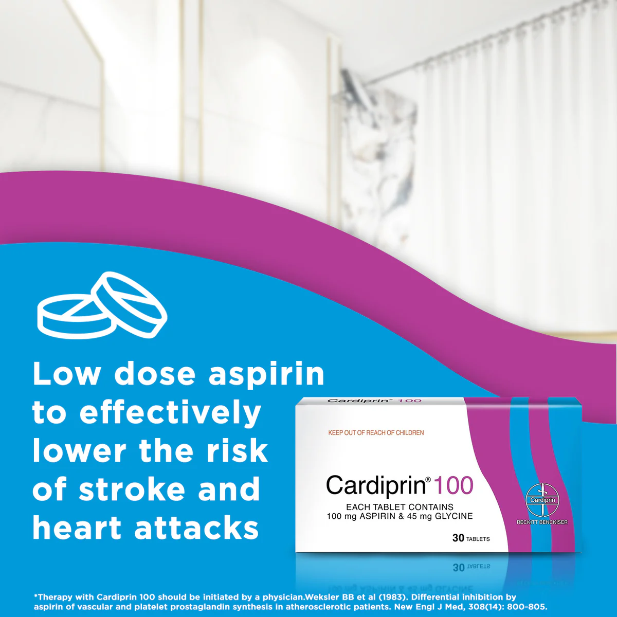 CARDIPRIN 100MG TAB 90S - Image 2