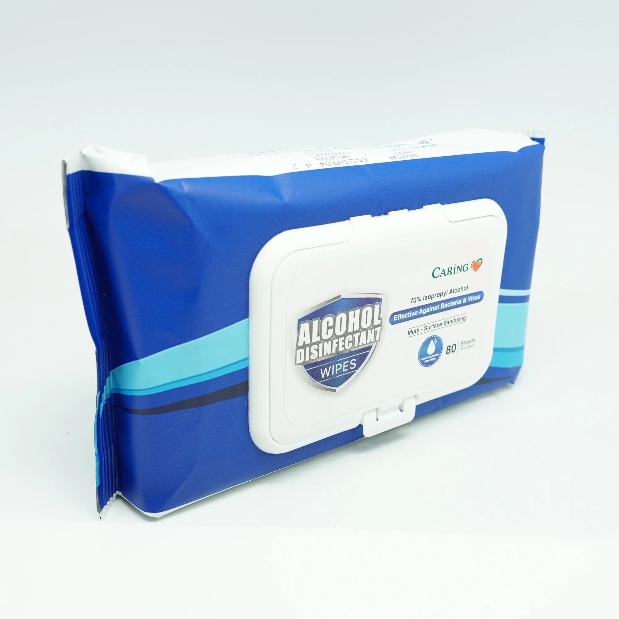 CARING ALCOHOL DISINFECTANT WIPES 80S - Image 3