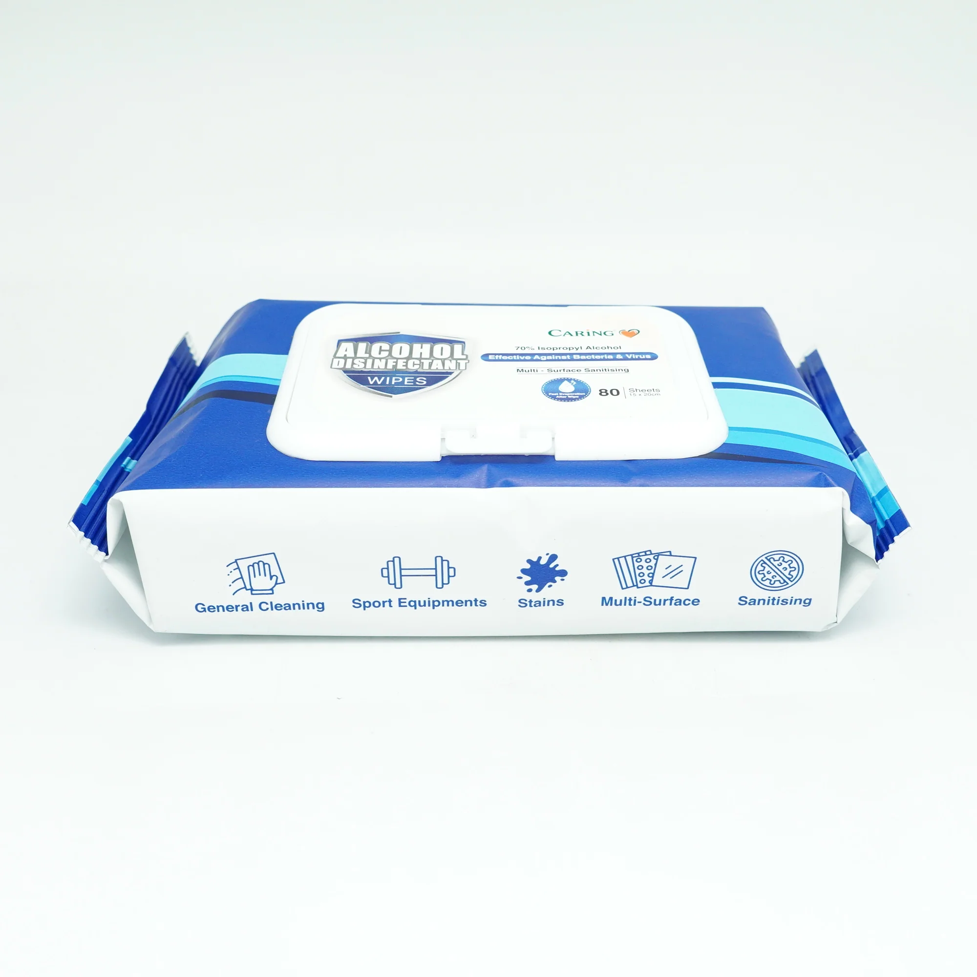 CARING ALCOHOL DISINFECTANT WIPES 80S - Image 4