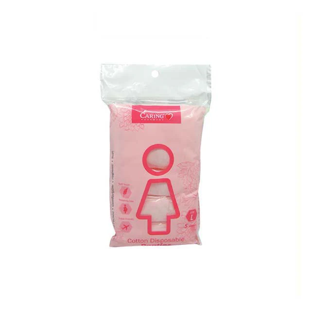 CARING COTTON DISPOSABLE PANTIES FEMALE L 5S