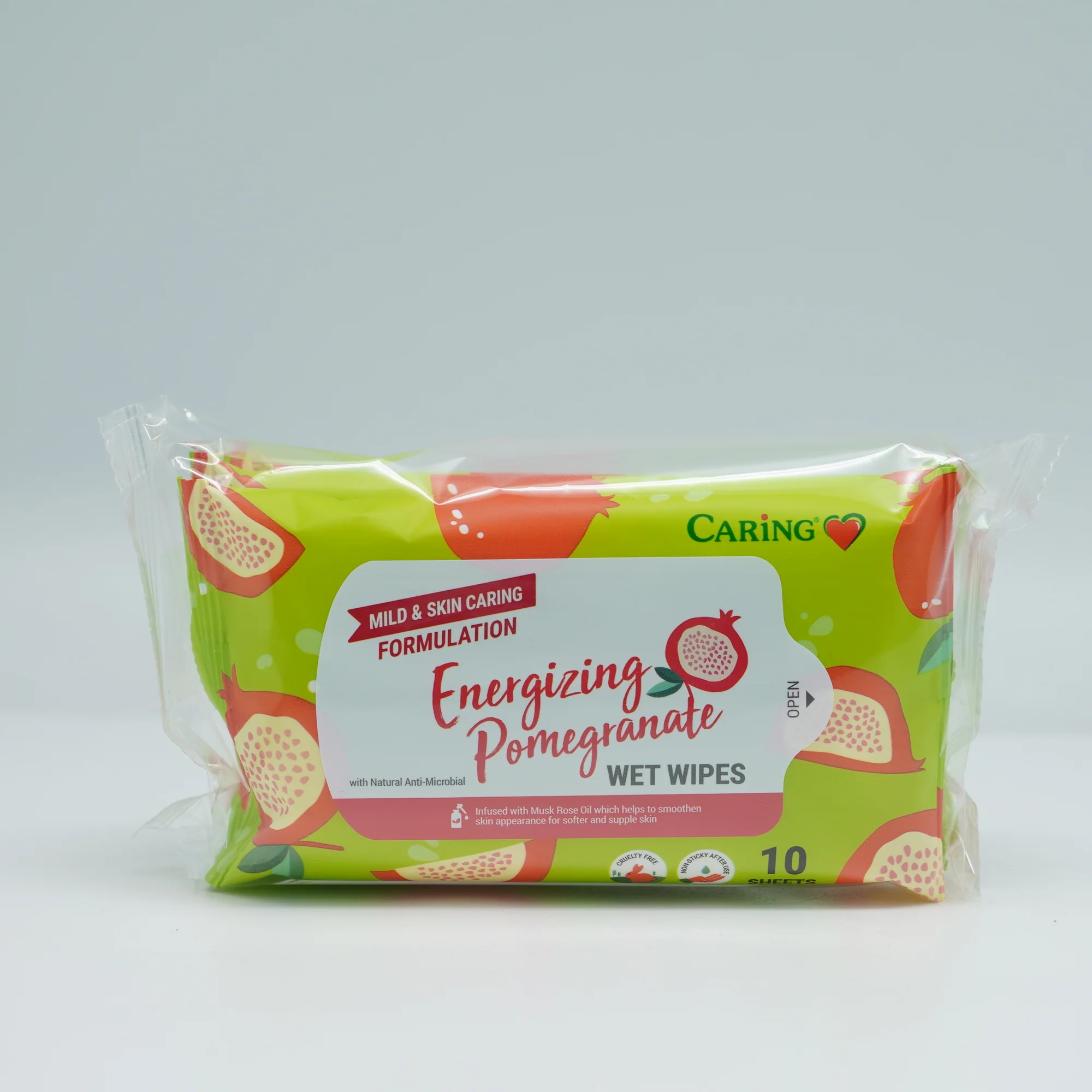 CARING WET WIPES POMEGRANATE 10SX3 - Image 3