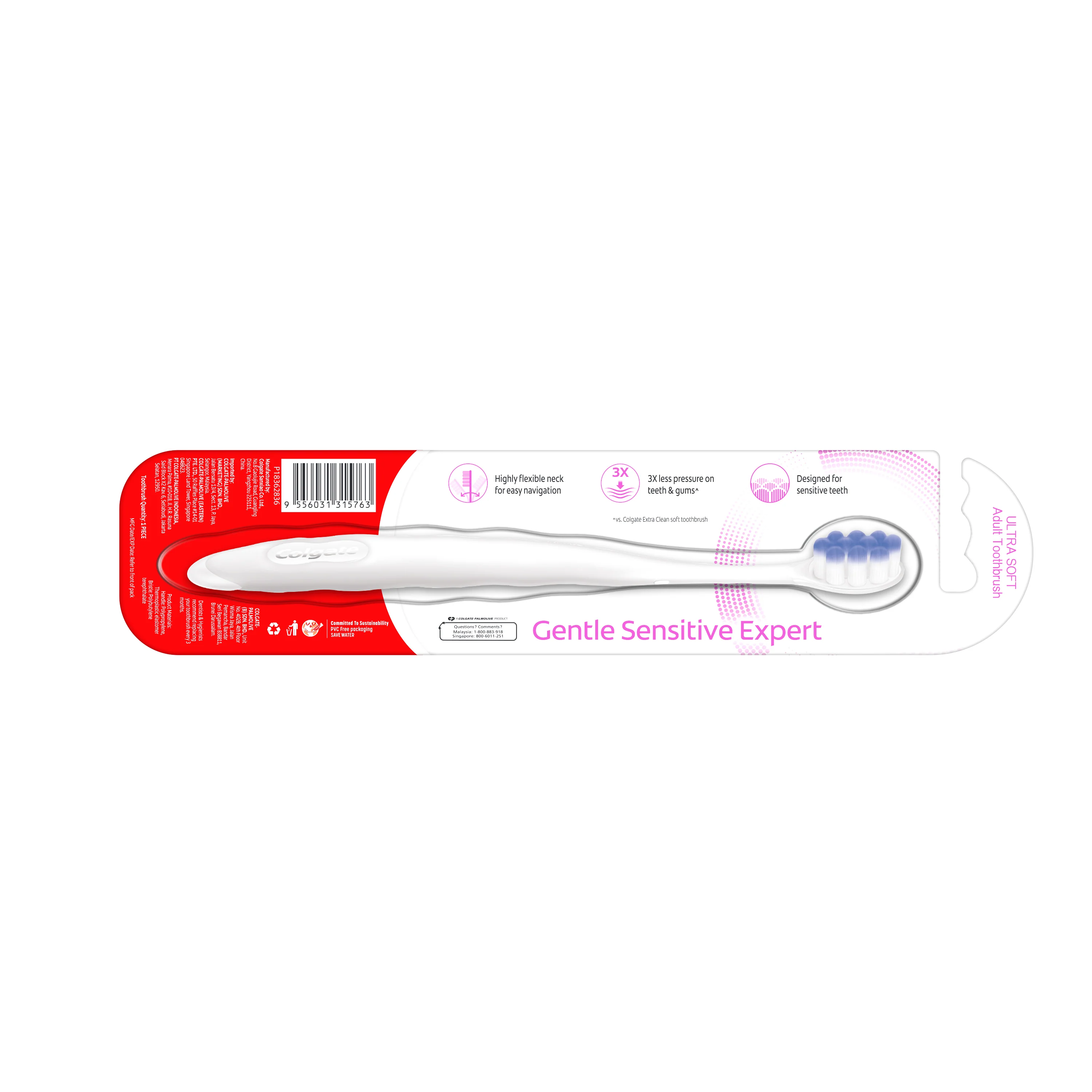 COLGATE TOOTHBRUSH GENTLE SENSITIVE EXPERT 1S - Image 2