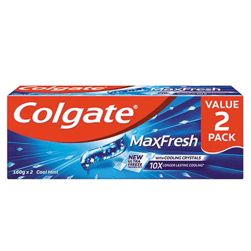 COLGATE TOOTHPASTE MAX FRESH COOL MINT 160G 2S