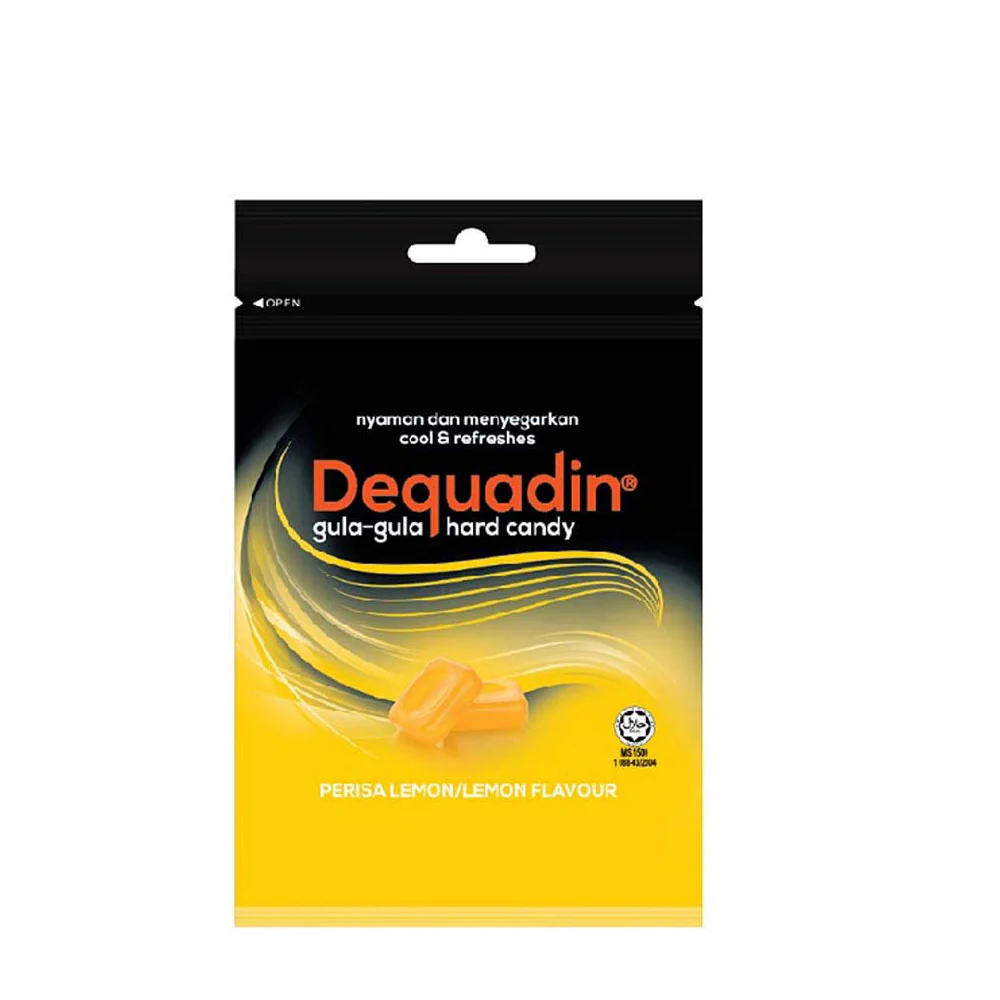 DEQUADIN HARD CANDY LEMON POUCH 10S