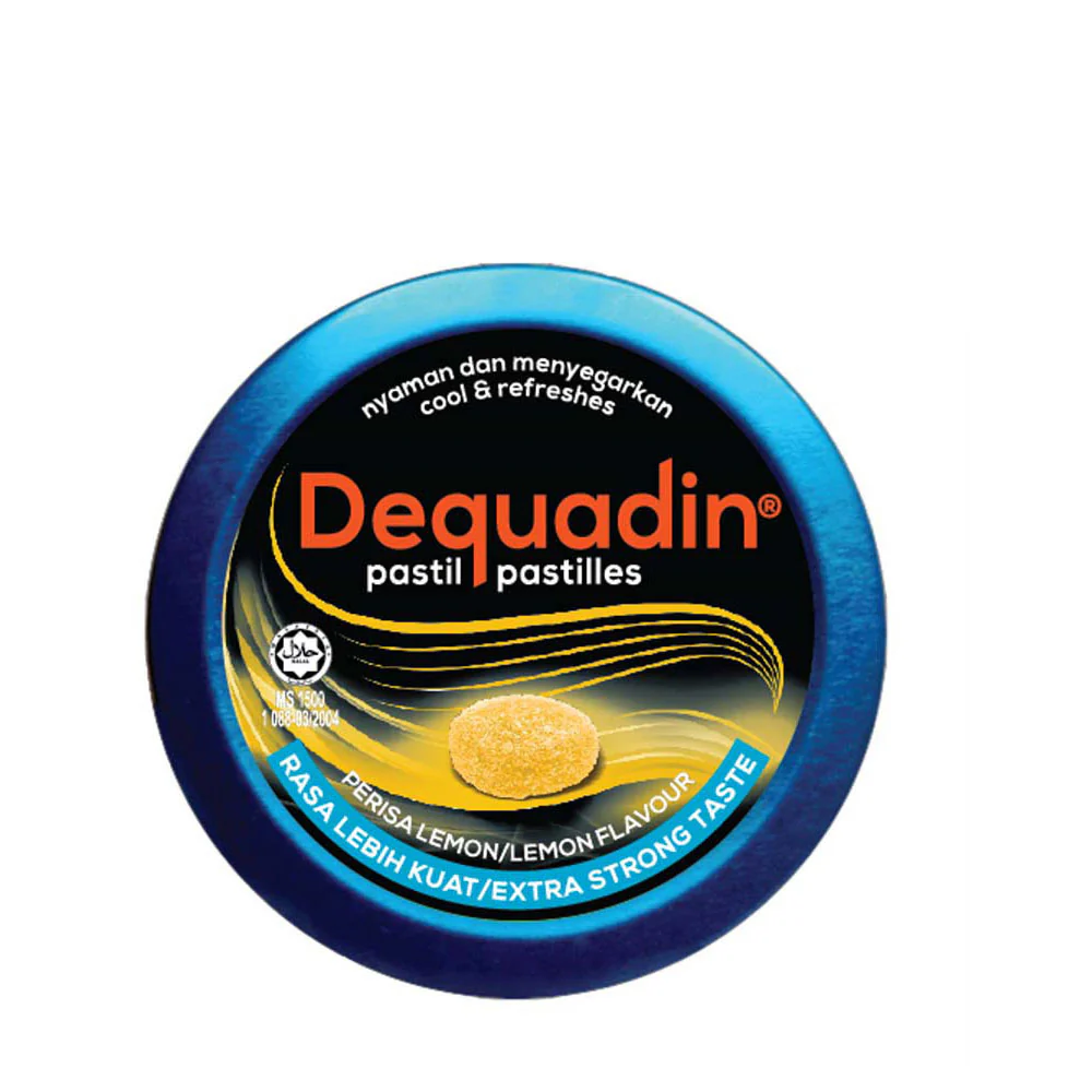DEQUADIN PASTILLE EXTRA STRONG LEMON 46G