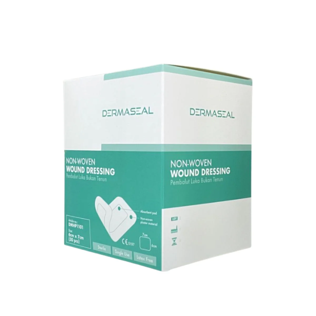 DERMASEAL NON-WOVEN DRESSING 6CMX7CM 50S