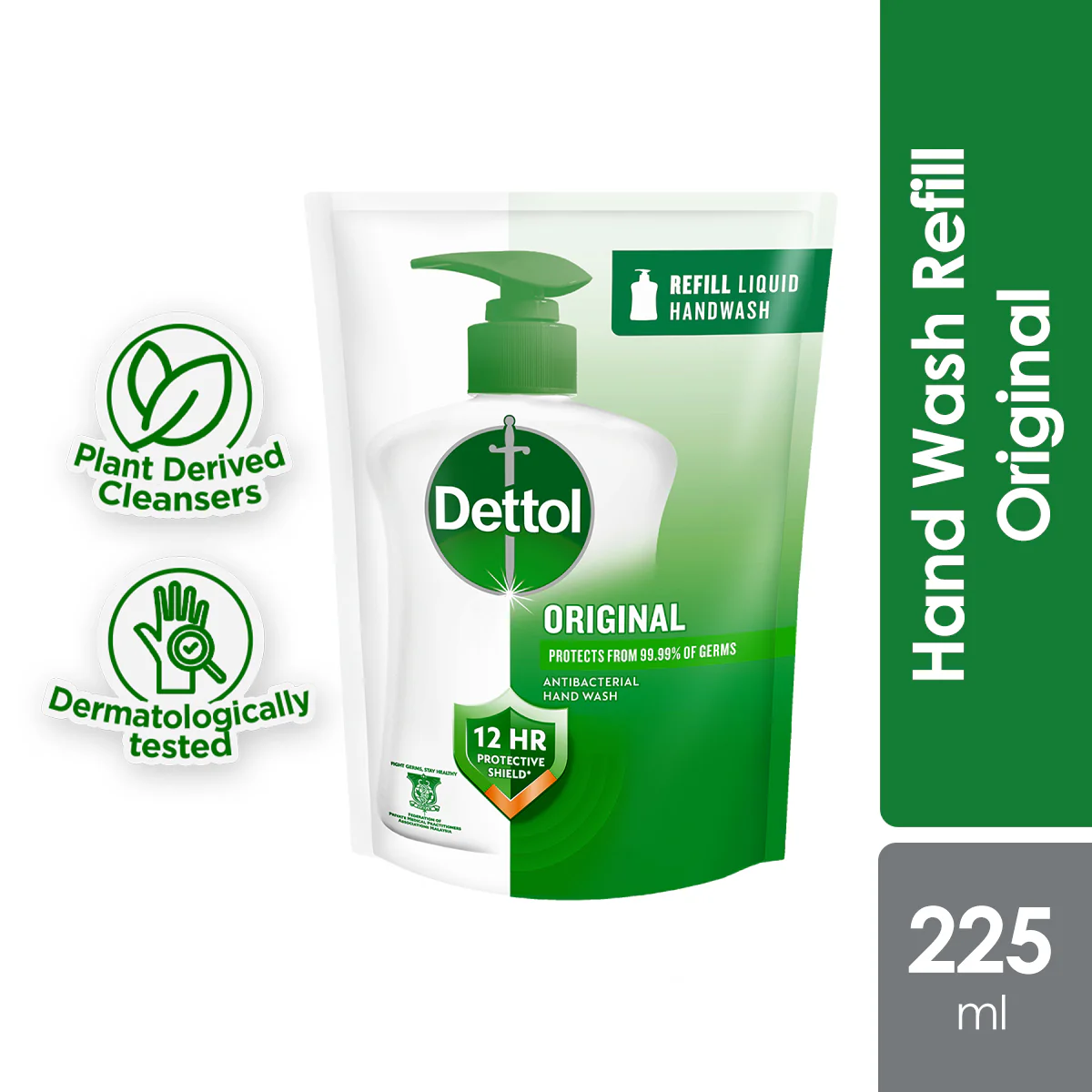 DETTOL ANTIBACTERIAL HAND WASH LIQUID ORIGINAL REFILL 225ML