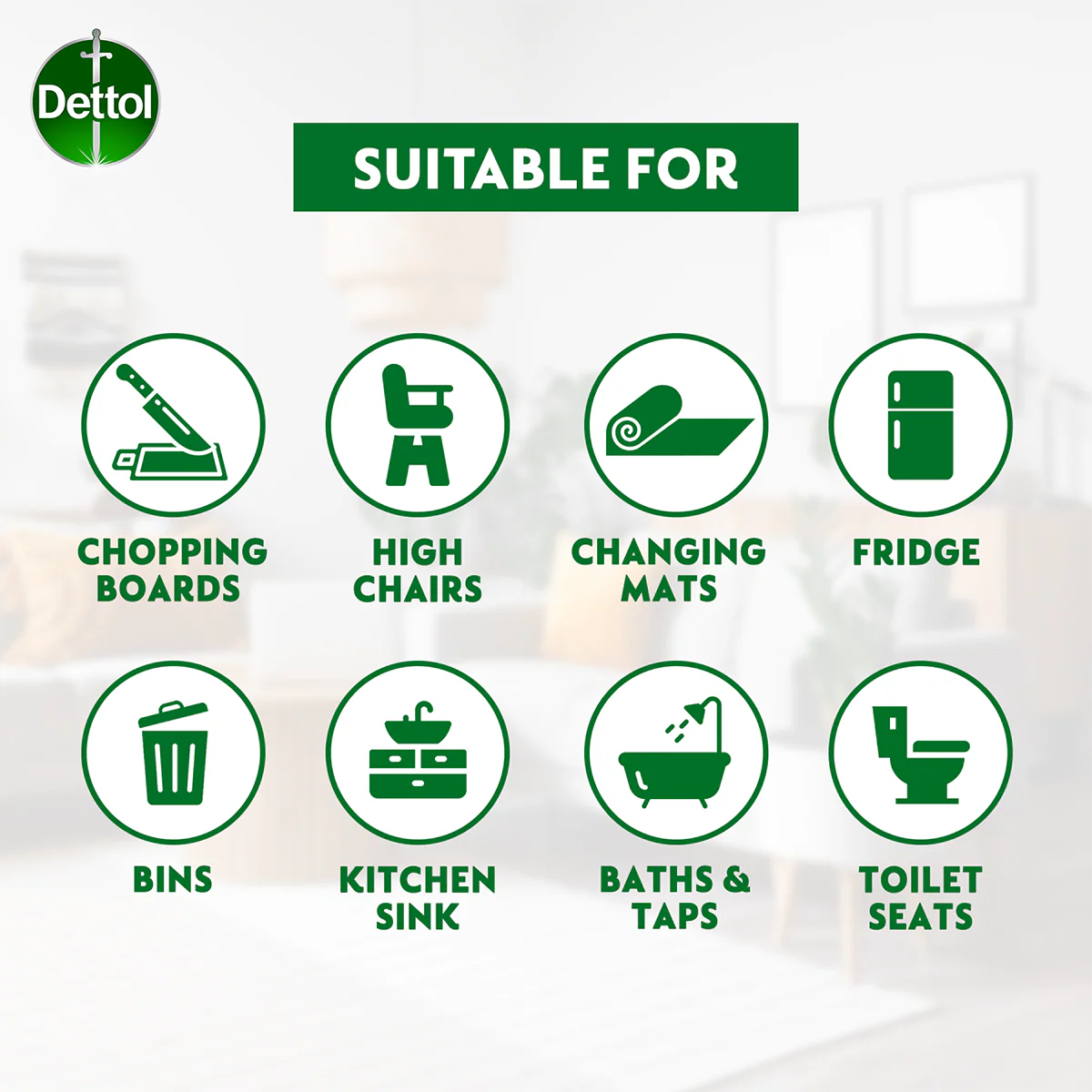 DETTOL ANTIBACTERIAL SURFACE DISINFECTAN TRIGGER SPRAY 500ML - Image 7