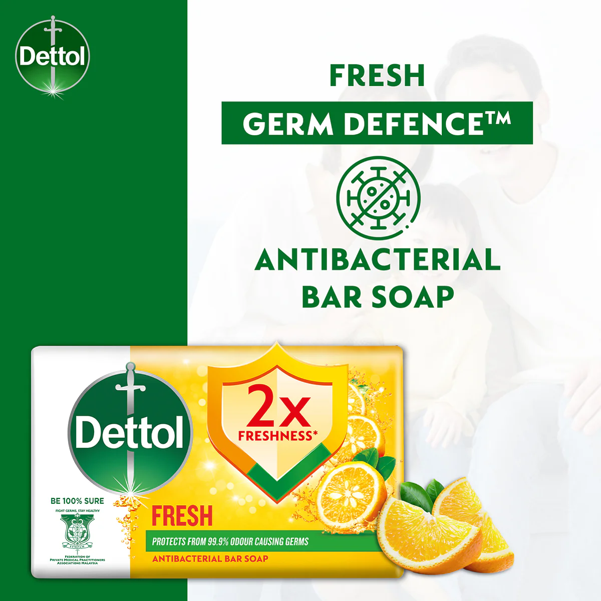 DETTOL BAR SOAP FRESH 100G 4S - Image 2