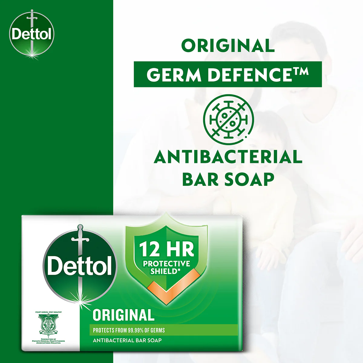 DETTOL BAR SOAP ORIGINAL ORIGINAL100G 4S - Image 2