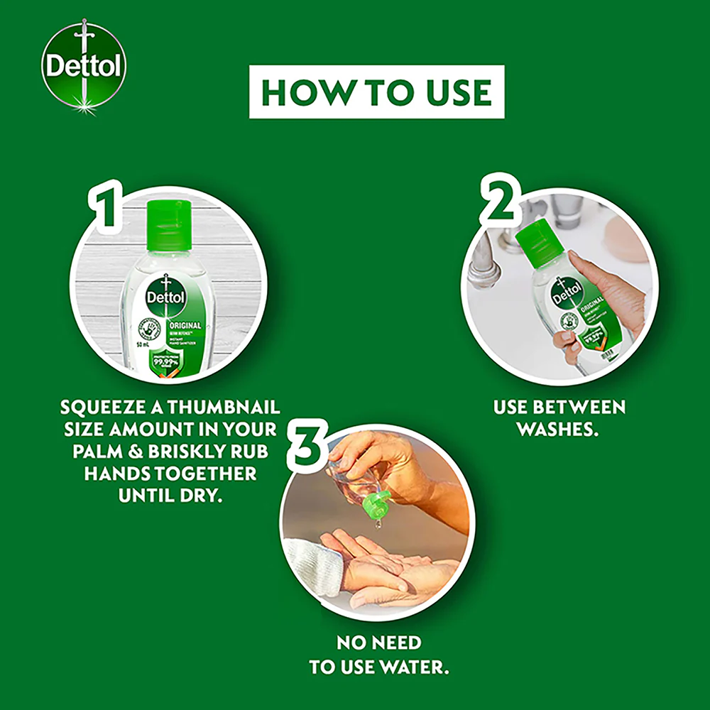 DETTOL HAND SANITISER ORIGINAL 50ML - Image 5