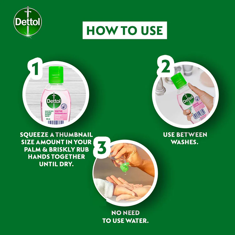 DETTOL HAND SANITISER SOOTHE 50ML - Image 5