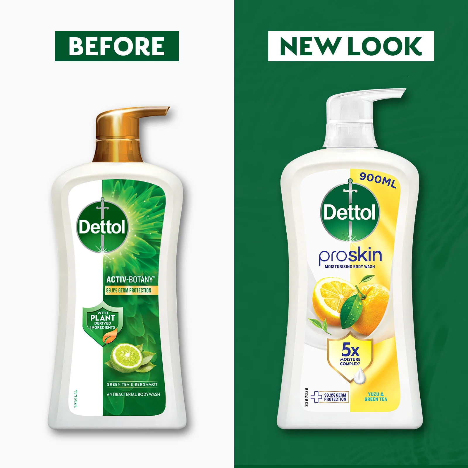 DETTOL PROSKIN BODY WASH BOTANICALS YUZU & GREEN TEA 900G - Image 2