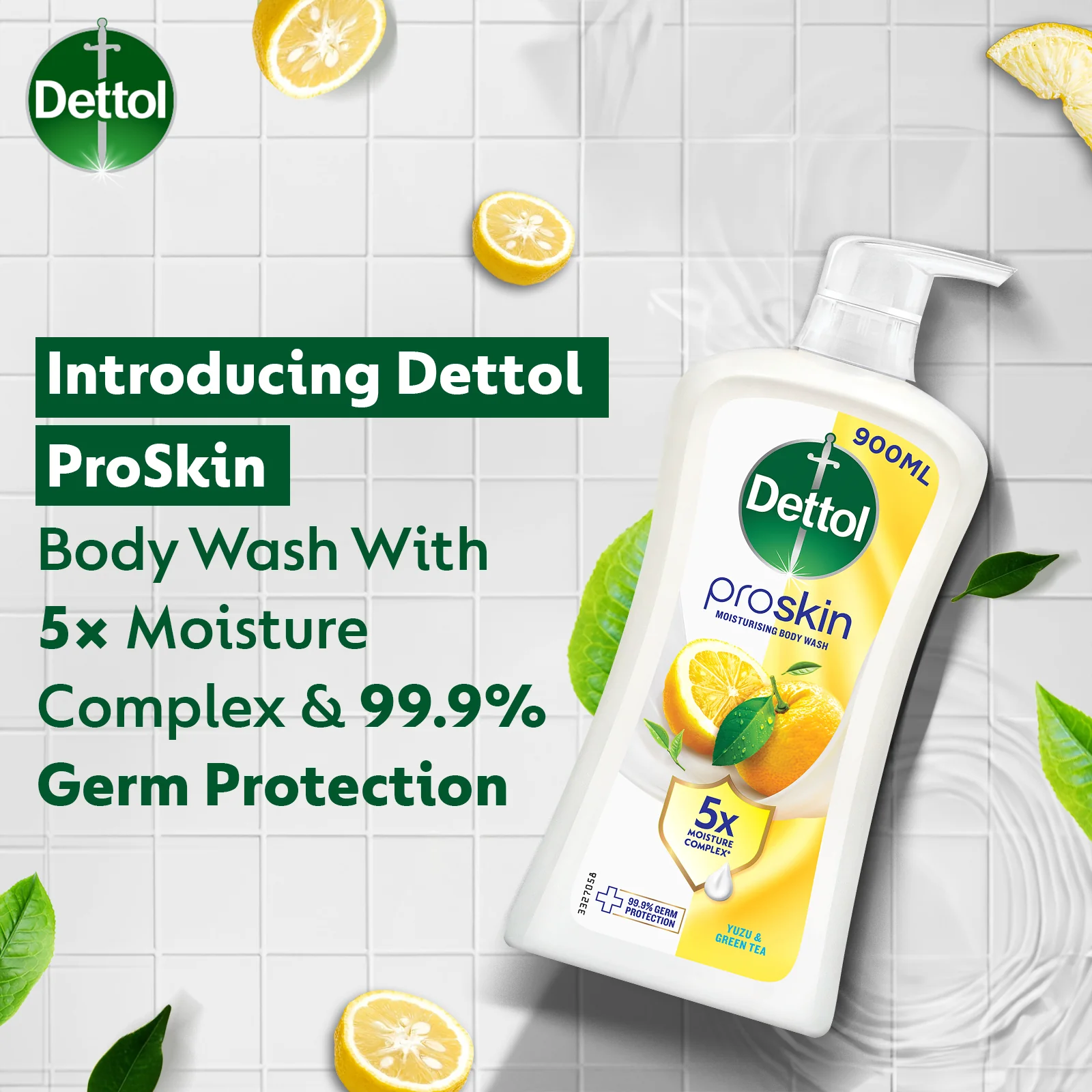 DETTOL PROSKIN BODY WASH BOTANICALS YUZU & GREEN TEA 900G - Image 3