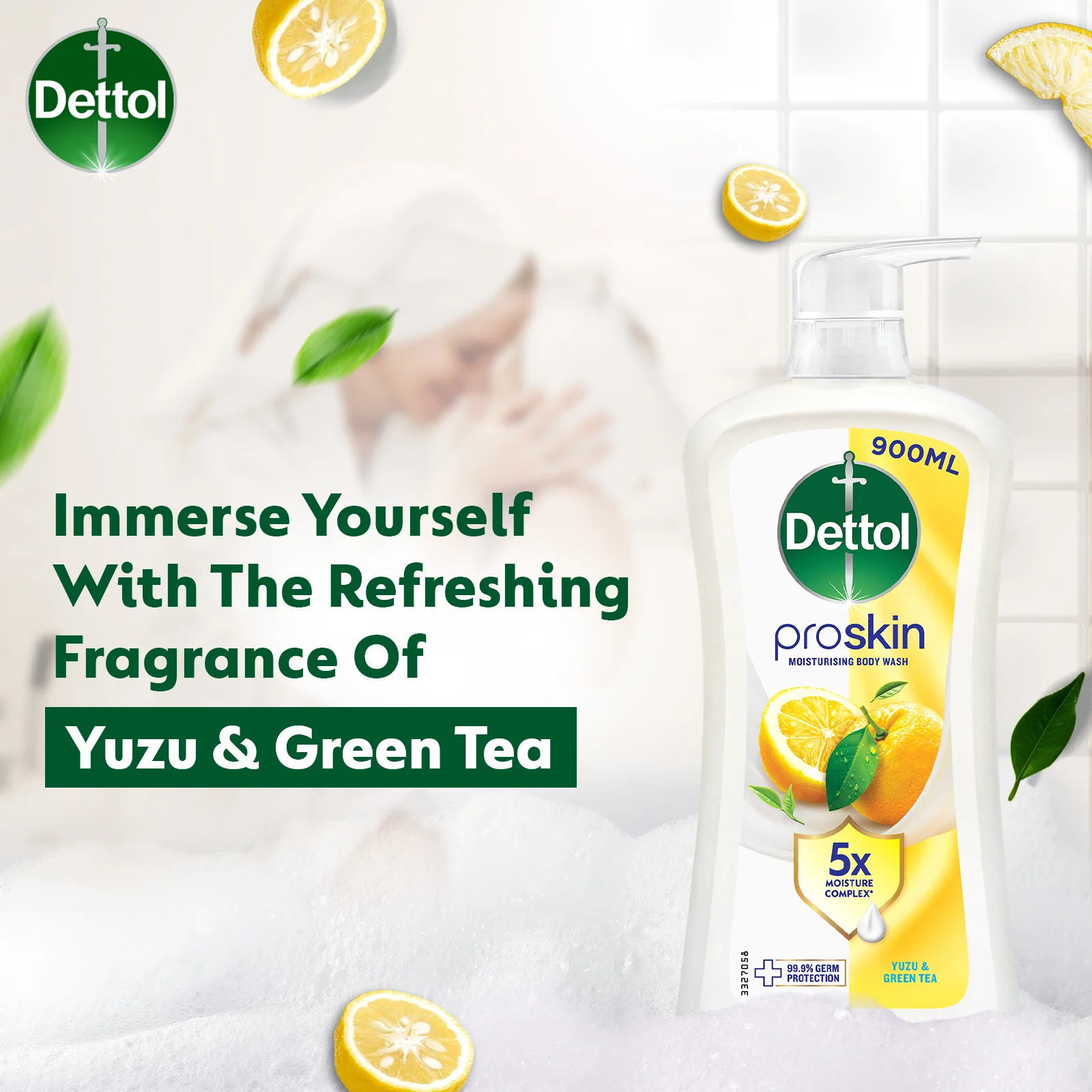 DETTOL PROSKIN BODY WASH BOTANICALS YUZU & GREEN TEA 900G - Image 5