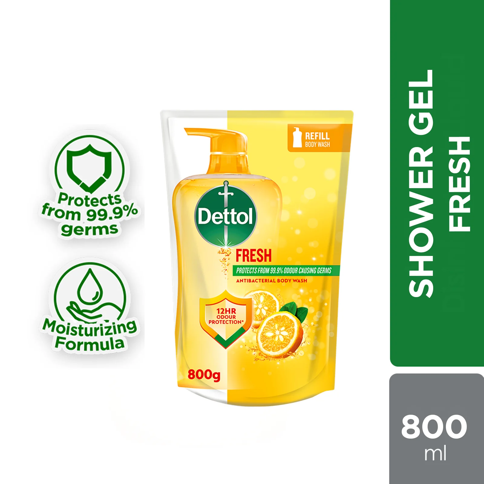 DETTOL SHOWER GEL FRESH (VALUE REFILL) 800G