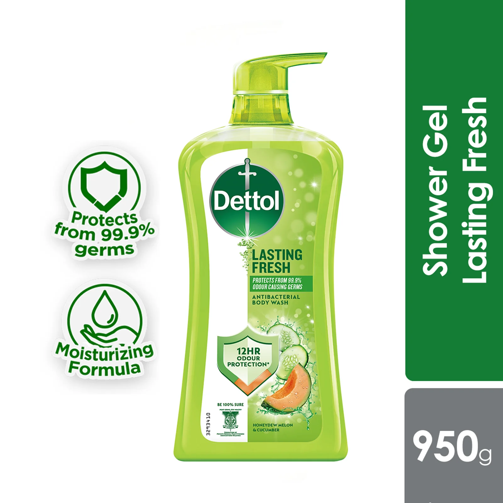 DETTOL SHOWER GEL LASTING FRESH 900G