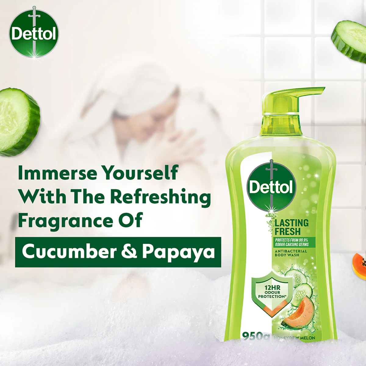 DETTOL SHOWER GEL LASTING FRESH 900G - Image 4
