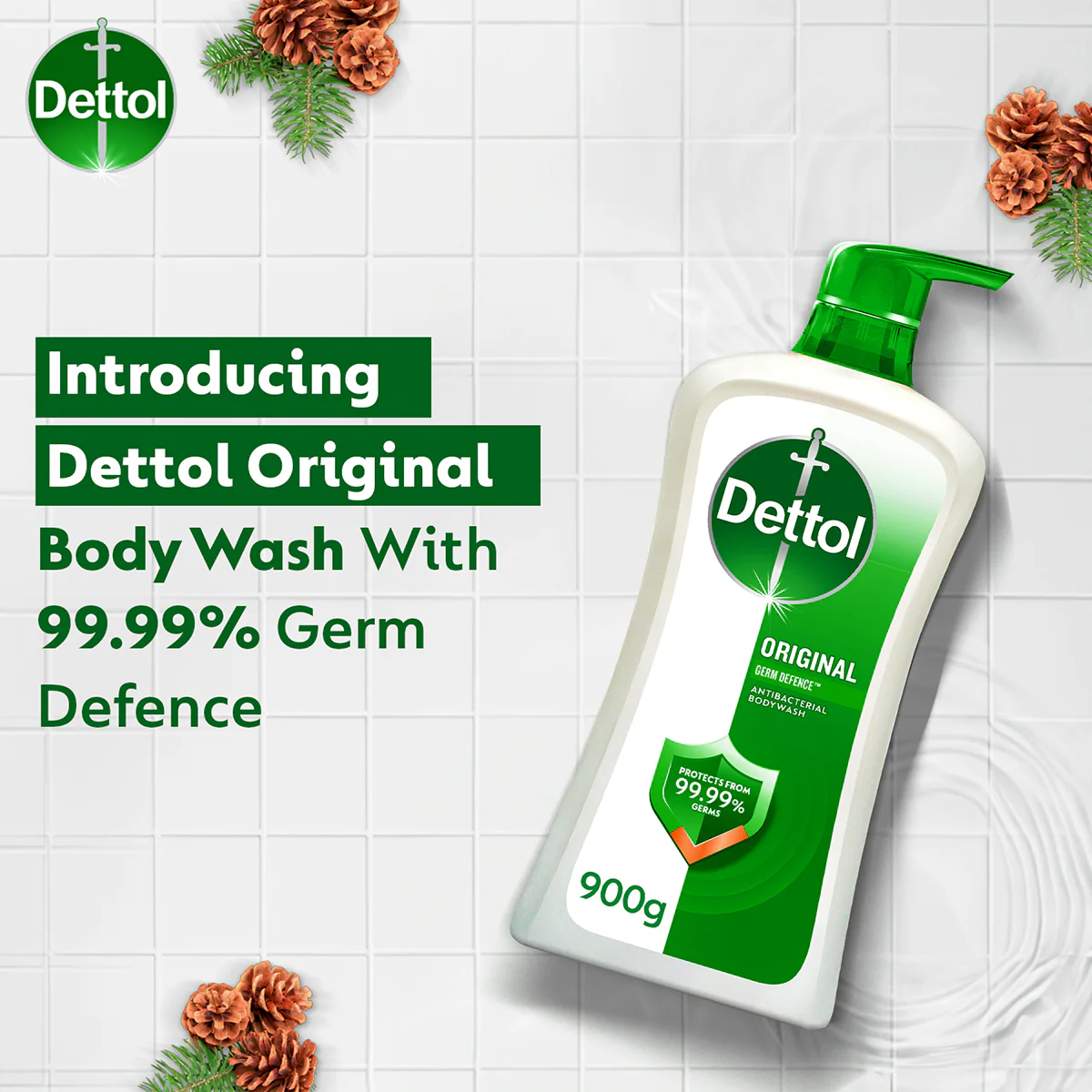 DETTOL SHOWER GEL ORIGINAL 900G - Image 2