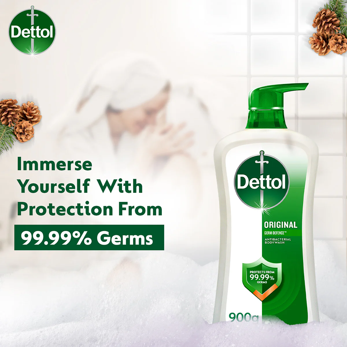DETTOL SHOWER GEL ORIGINAL 900G - Image 4