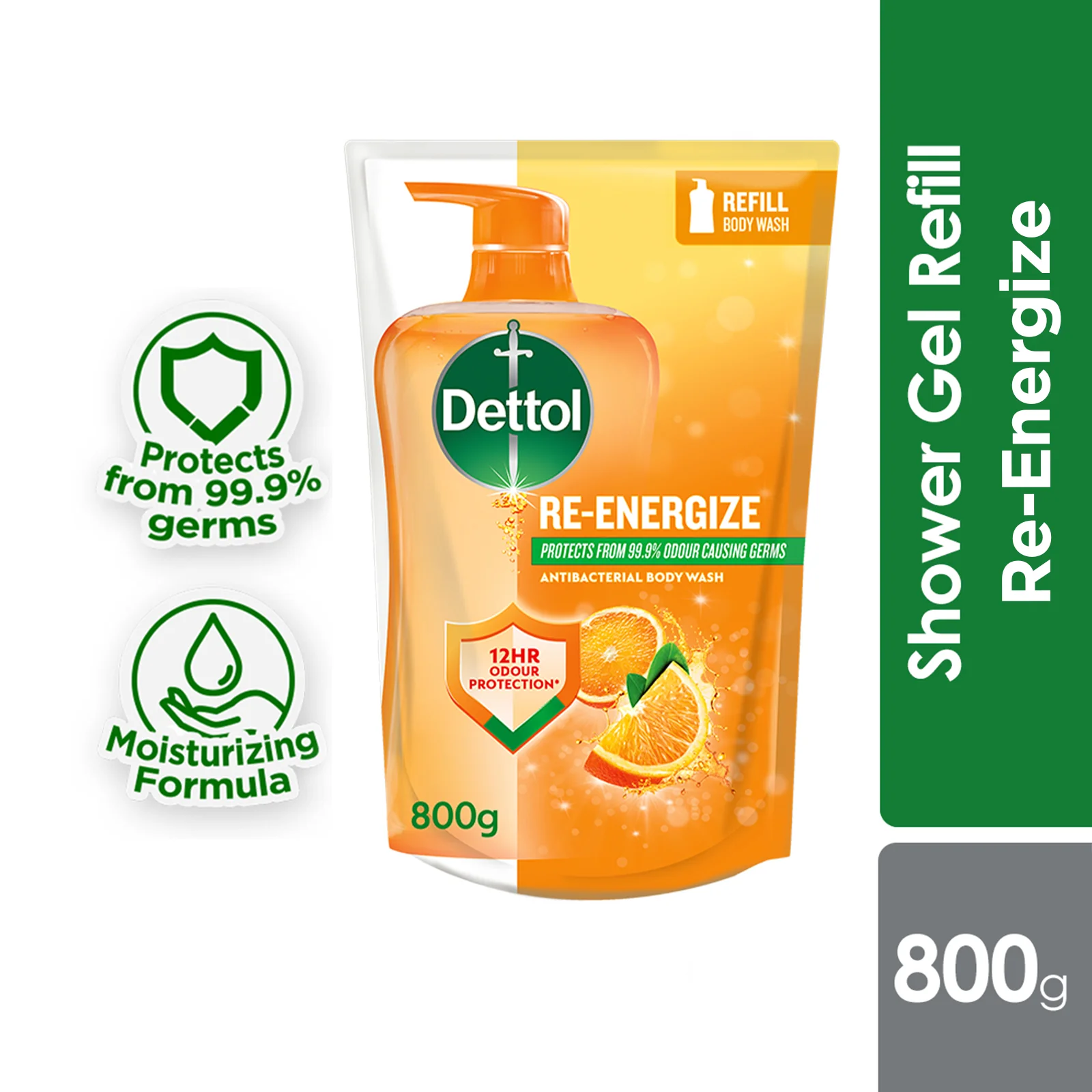DETTOL SHOWER GEL RE-ENERGIZE (VALUE REFILL) 800G