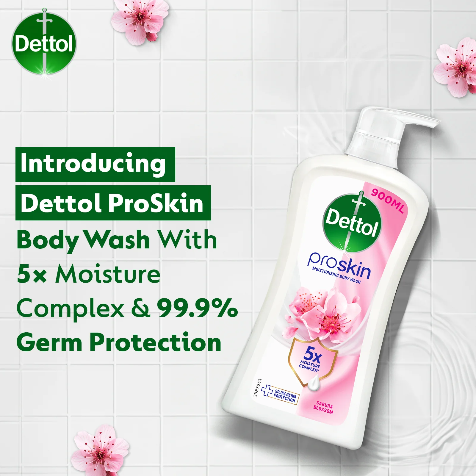 DETTOL SHOWER GEL SKINCARE 900G - Image 3