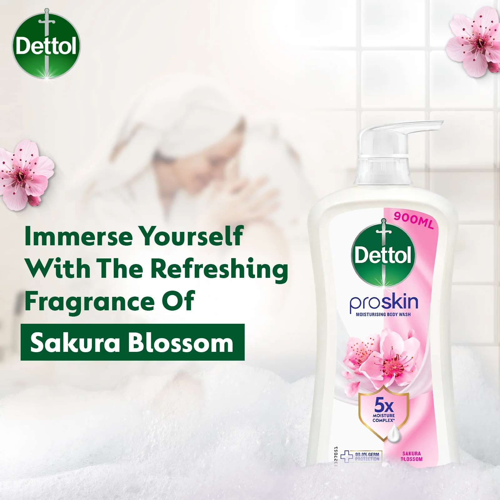 DETTOL SHOWER GEL SKINCARE 900G - Image 5