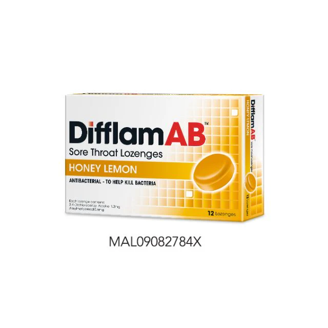 DIFFLAM AB LOZENGES HONEY LEMON 12S