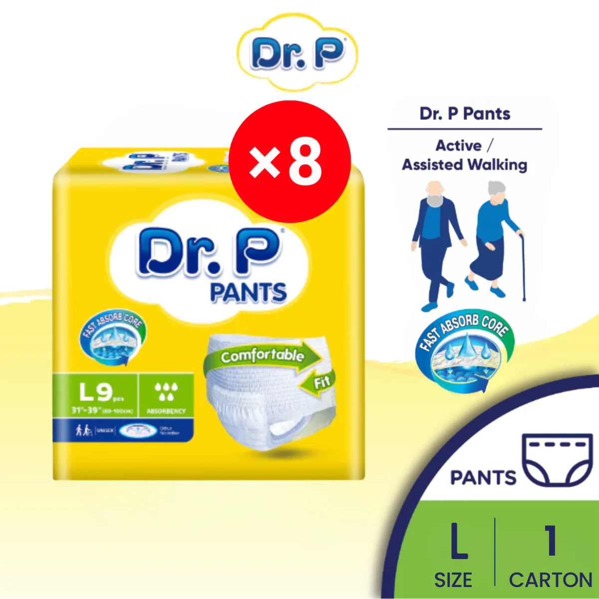 Dr P Adult Pants L 9s X 8
