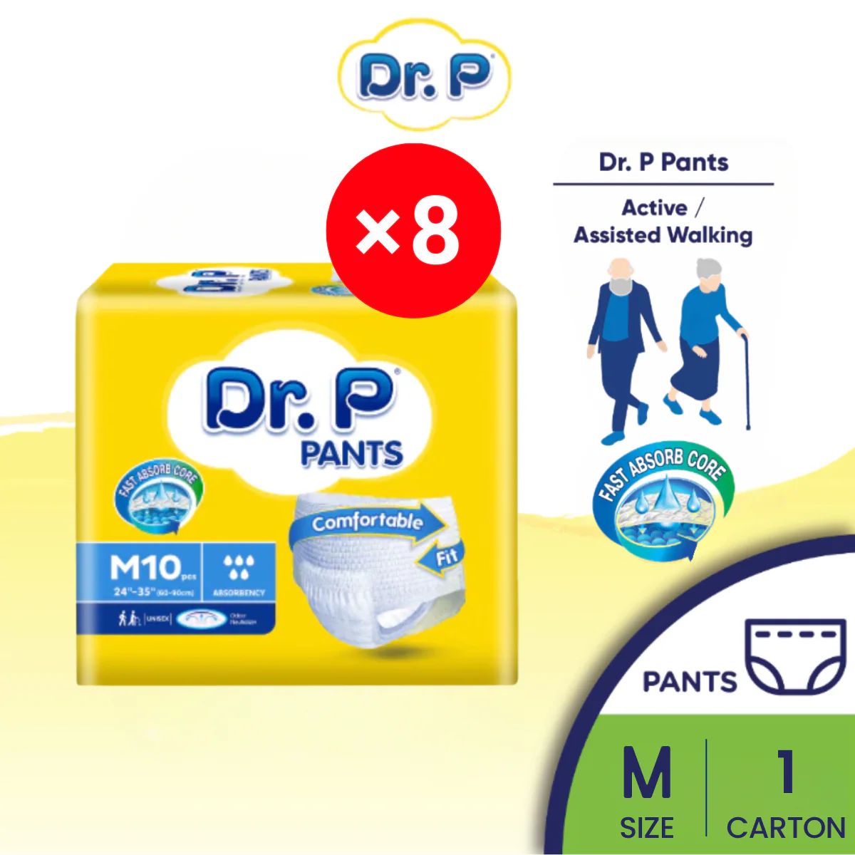 Dr P Adult Pants M 10s X 8