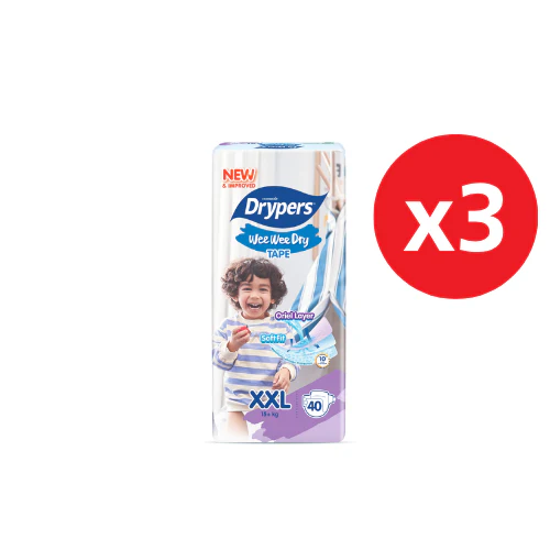 DRYPERS WEE WEE DRY XXL 40S X 3