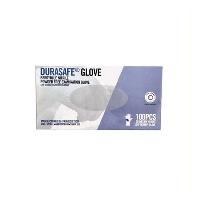 DURASAFE BERRYBLUE NITRILE PWD FREE GLOVE L 100S