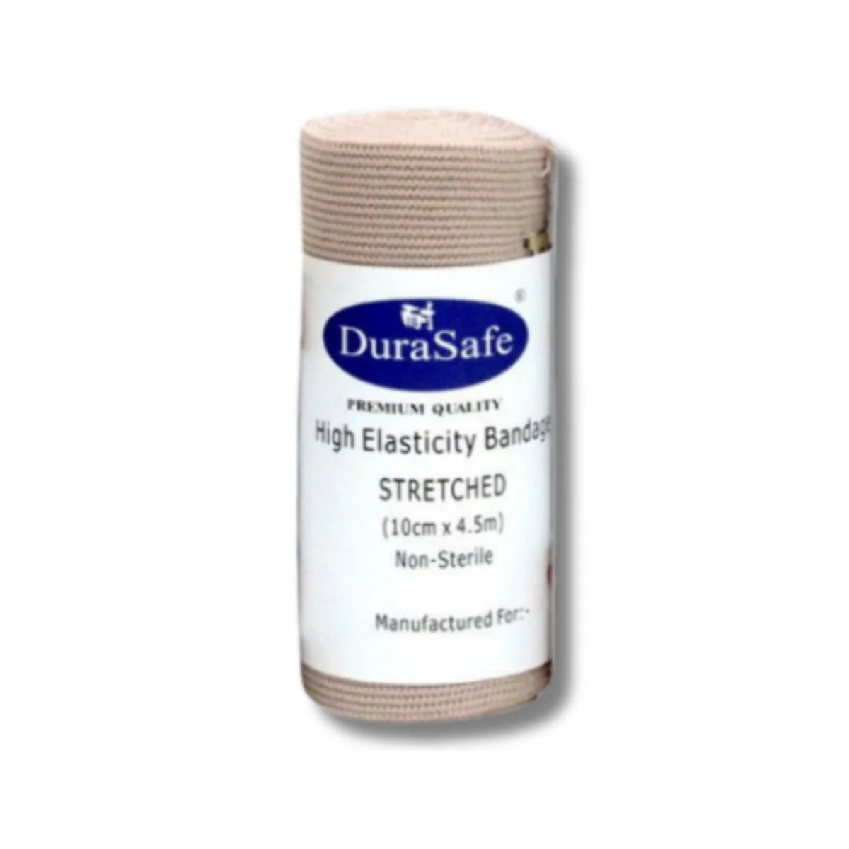DURASAFE ELASTIC CREPE BANDAGE 10CM X 4.5M