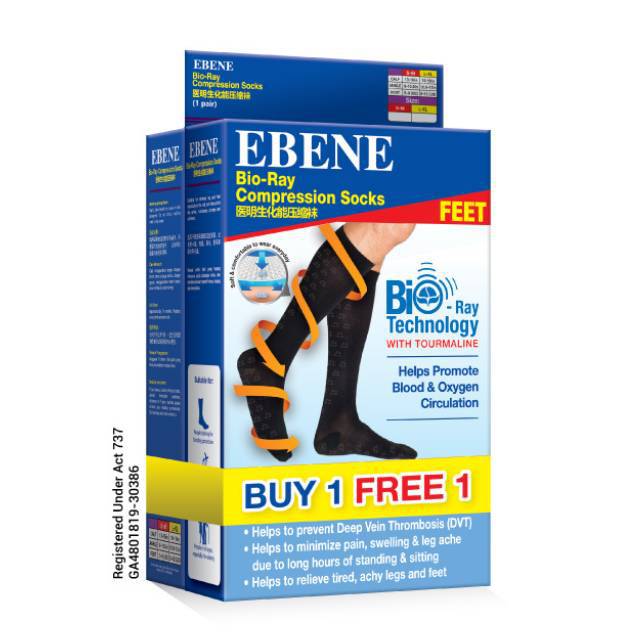 EBENE BIO-RAY COMPRESSION SOCKS L/XL