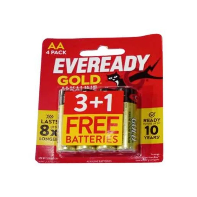 EVEREADY GOLD ALKALINE AA 3S + 1S