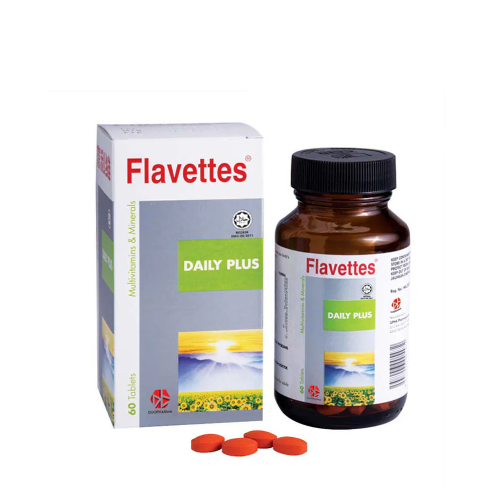 FLAVETTES DAILY PLUS FILM COATED TABLET60S